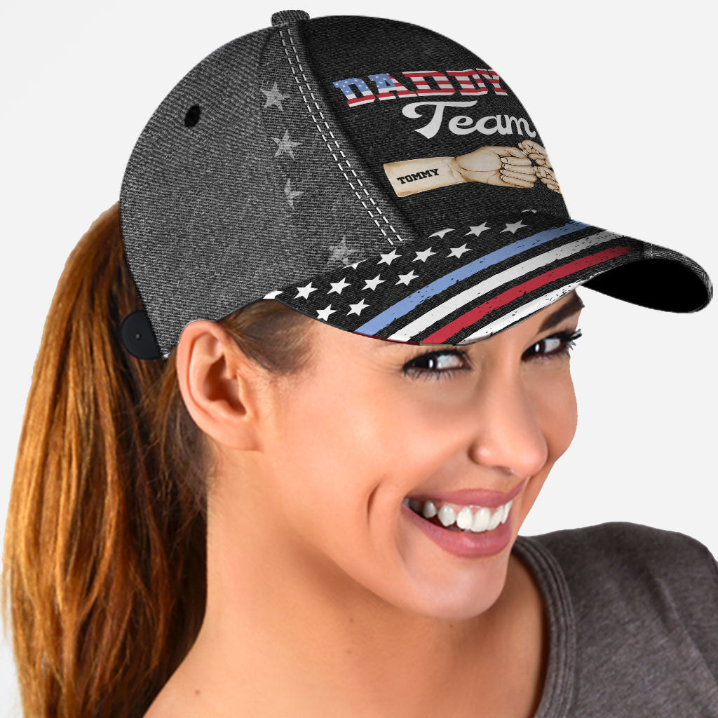 Casquette classique personnalisée « Fier papa » – Bravo à l’équipe ! – Coup de poing amical – Papa