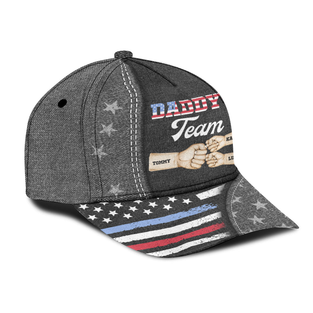 Casquette classique personnalisée « Fier papa » – Bravo à l’équipe ! – Coup de poing amical – Papa