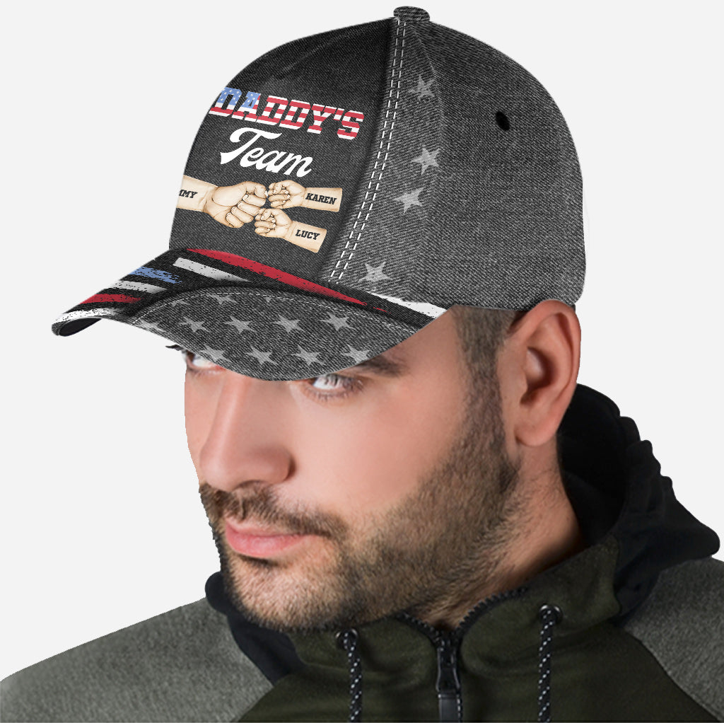 Casquette classique personnalisée « Fier papa » – Bravo à l’équipe ! – Coup de poing amical – Papa