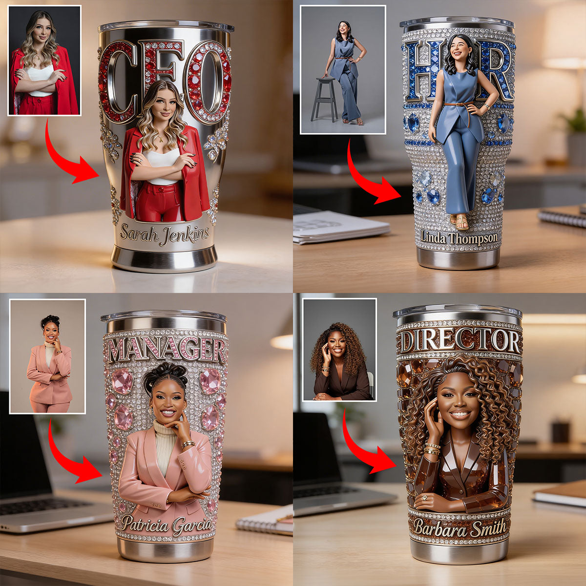 Office Decoration Custom Any Photo - Personalized Colleague Tumbler