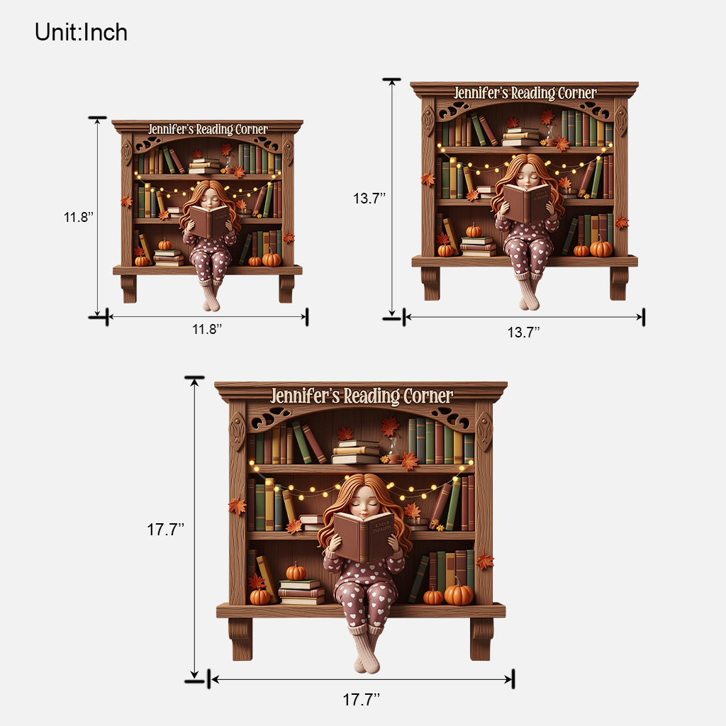 Coin lecture - Panneau en bois personnalisé en forme de livre