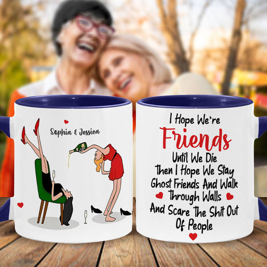 On reste amis fantômes - Cadeau drôle pour meilleure amie - Mug personnalisé pour meilleure amie