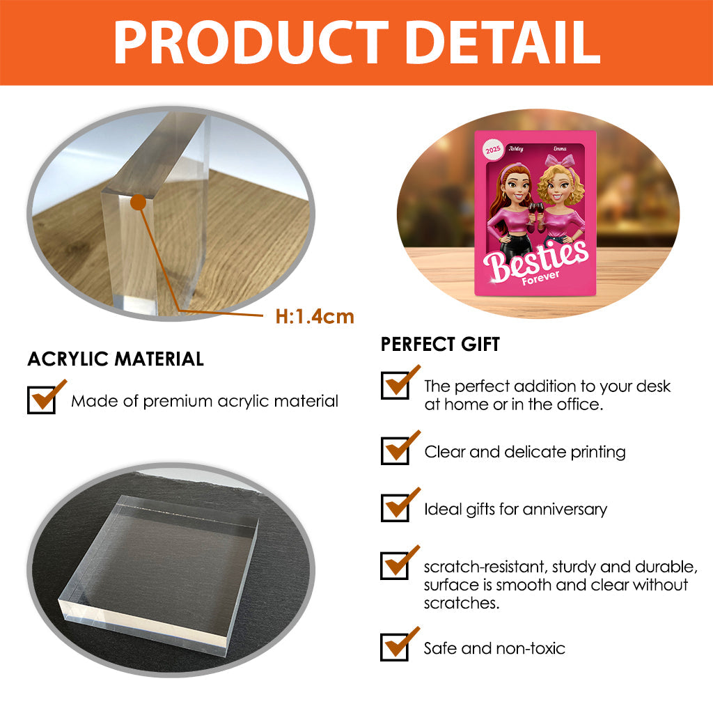 Complices - Plaque acrylique personnalisée pour meilleure amie