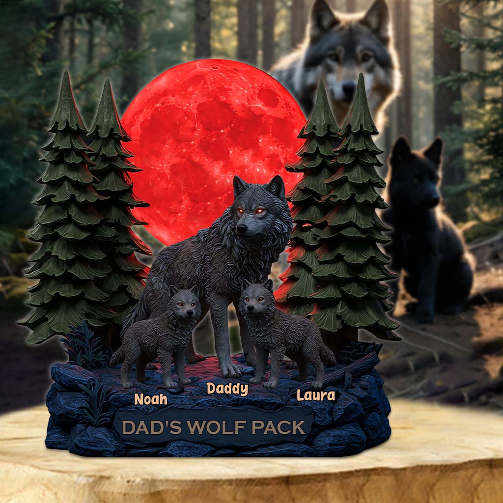 My Woft Pack Gift For Dad, Grandpa - Personalized Father Custom Shaped Acrylic Plaque