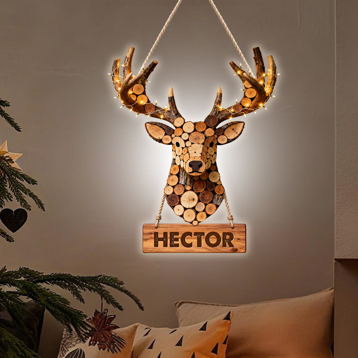 Cadeau idéal pour les passionnés de chasse - Panneau lumineux LED personnalisé sur le thème de la chasse