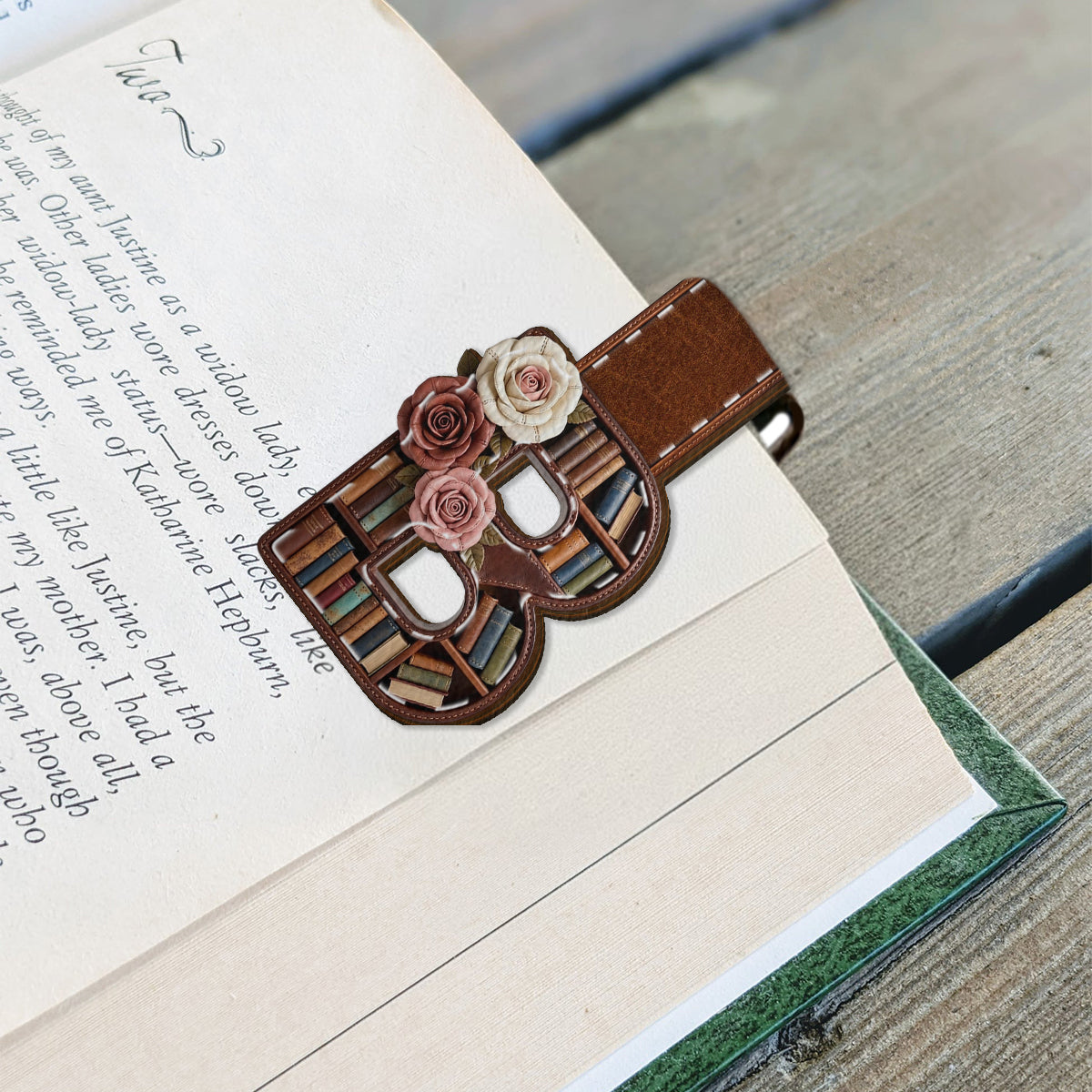 Initial Name Letter Perfect Gift For Book Lovers - Personalized Book Shaped Magnetic Bookmark