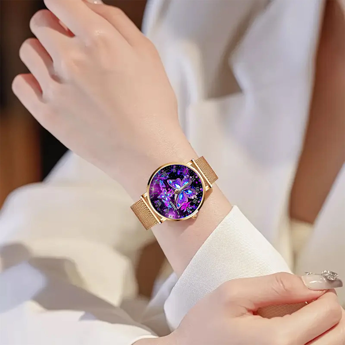 Butterfly Lovers - Personalized Butterfly Women Hand Watch