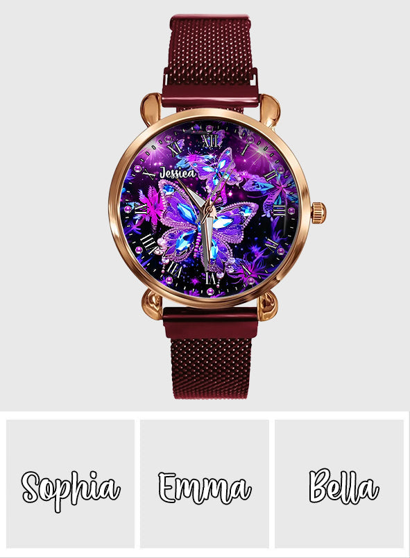 Butterfly Lovers - Personalized Butterfly Women Hand Watch