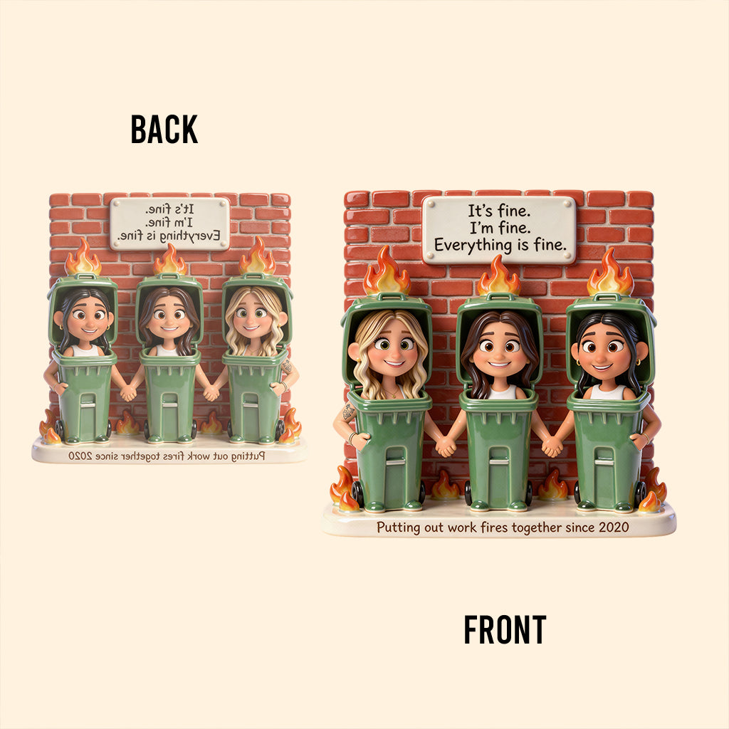 Éteindre les incendies au travail - Plaque acrylique personnalisée pour collègues