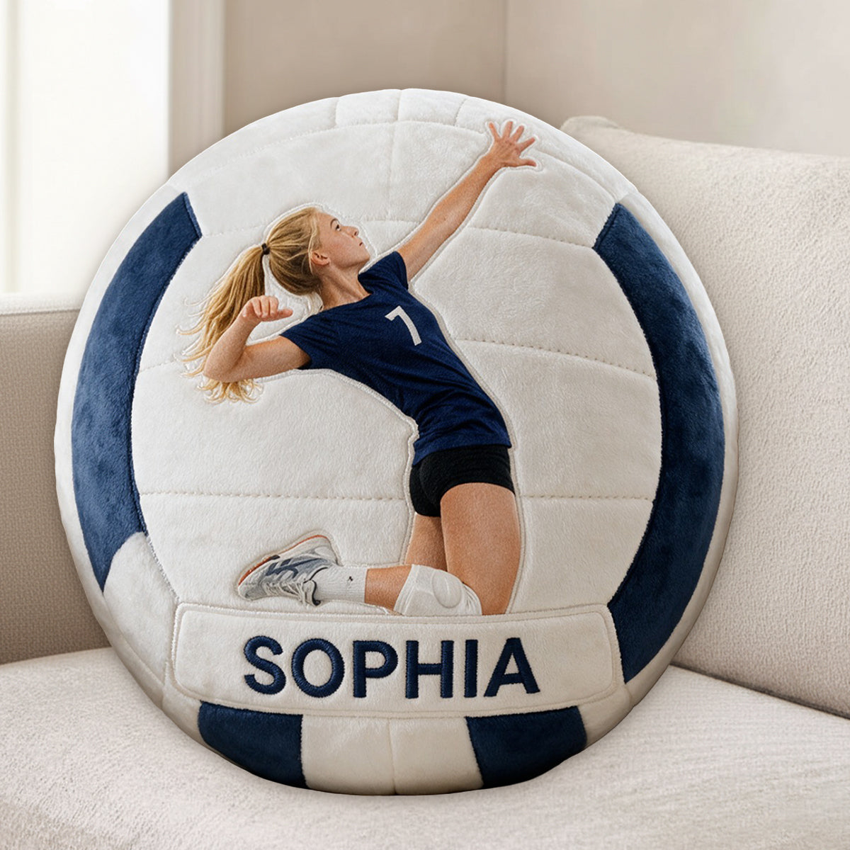 Tout Sport, Toute Photo - Coussin Personnalisé en Fourrure Synthétique Premium