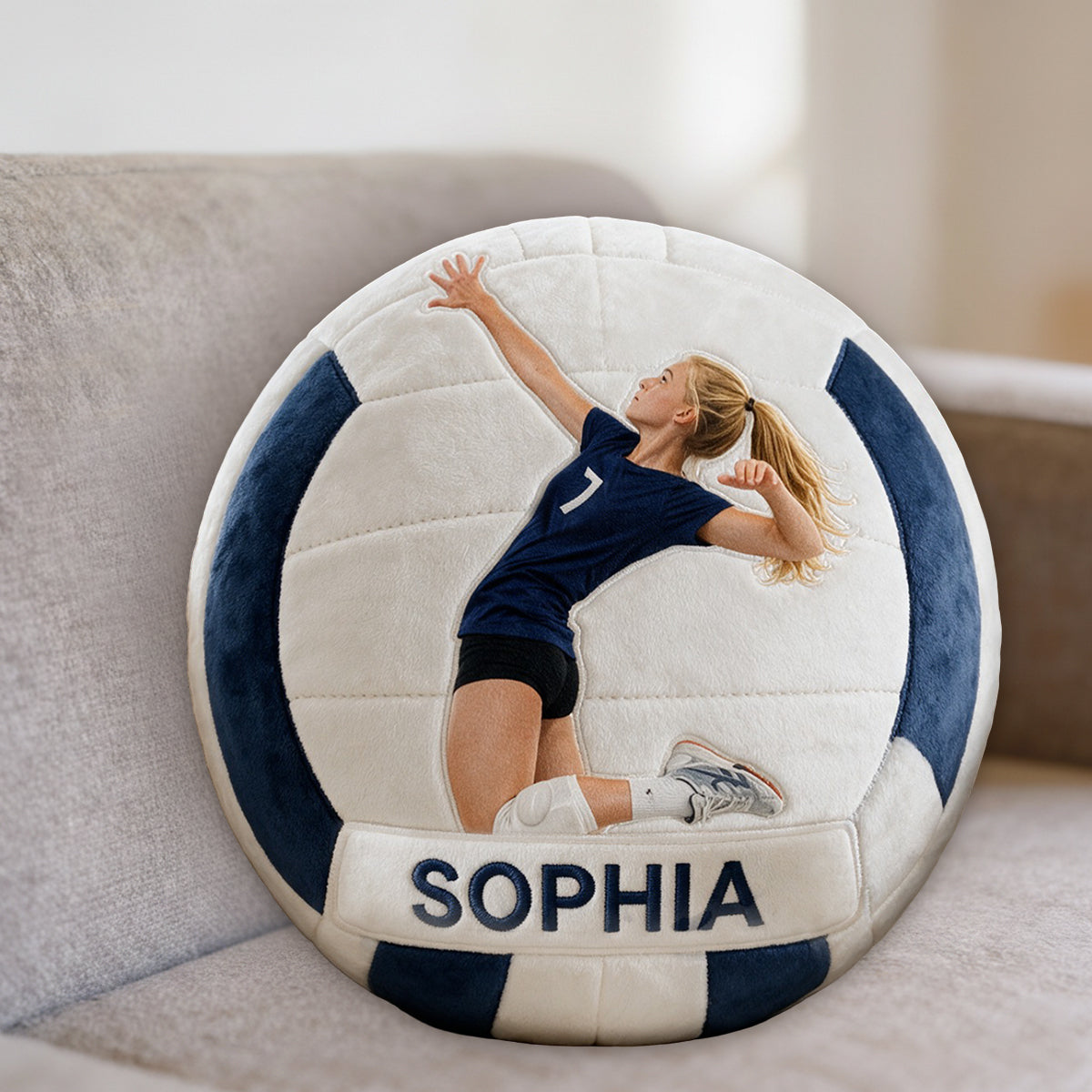 Tout Sport, Toute Photo - Coussin Personnalisé en Fourrure Synthétique Premium