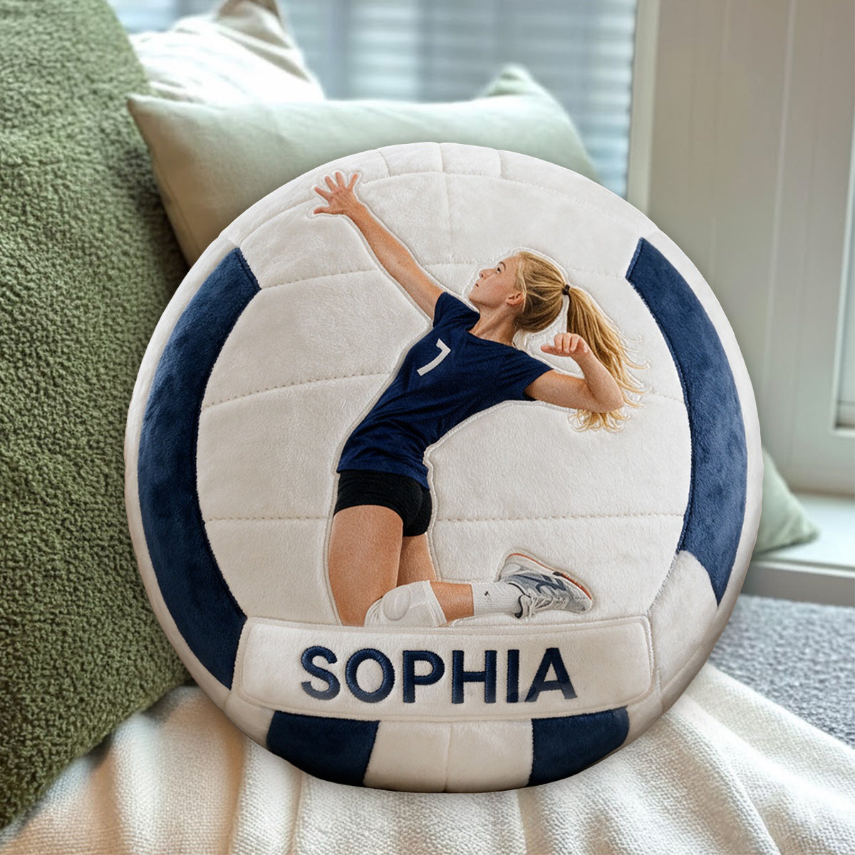Tout Sport, Toute Photo - Coussin Personnalisé en Fourrure Synthétique Premium