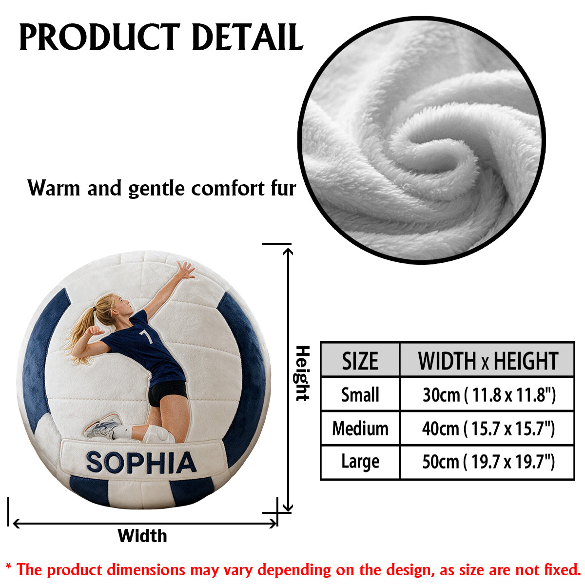 Tout Sport, Toute Photo - Coussin Personnalisé en Fourrure Synthétique Premium