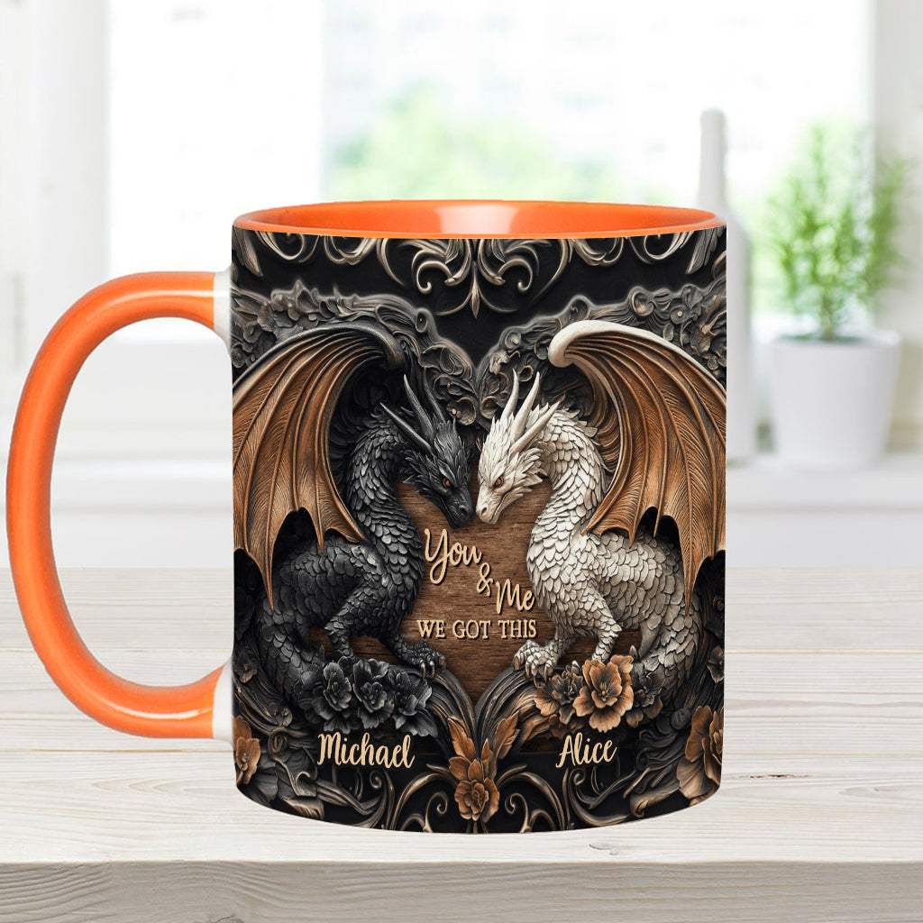 Toi et moi, on gère ! - Mug personnalisé avec motif dragon