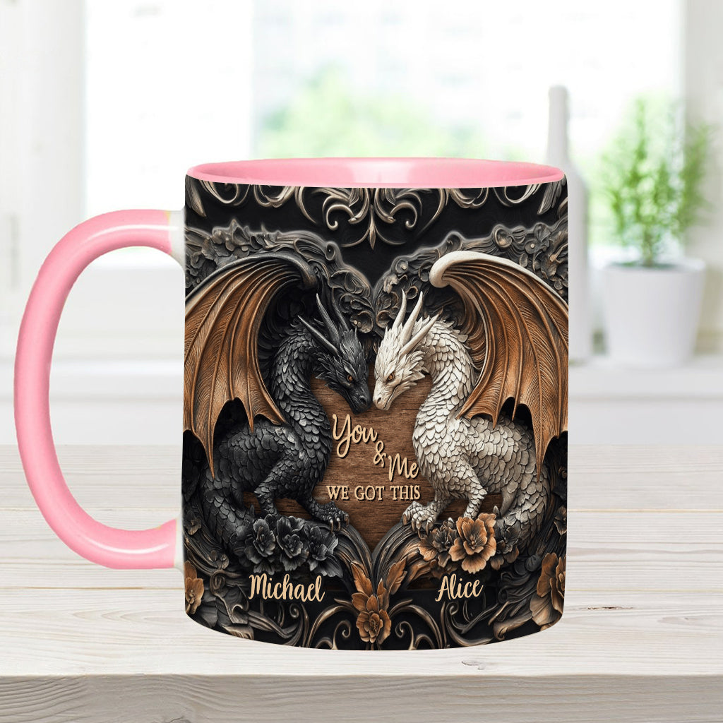 Toi et moi, on gère ! - Mug personnalisé avec motif dragon