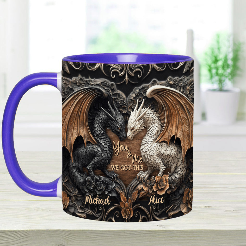 Toi et moi, on gère ! - Mug personnalisé avec motif dragon