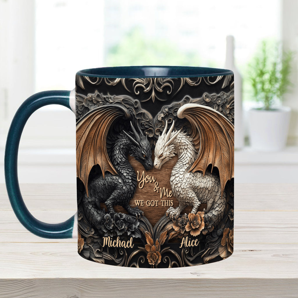 Toi et moi, on gère ! - Mug personnalisé avec motif dragon