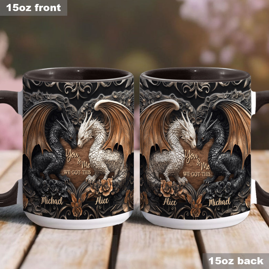 Toi et moi, on gère ! - Mug personnalisé avec motif dragon
