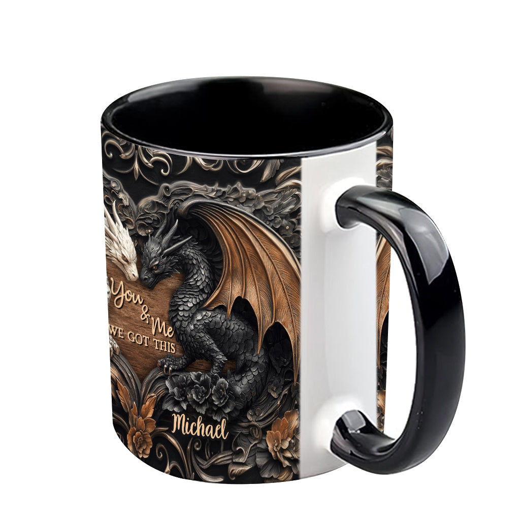 Toi et moi, on gère ! - Mug personnalisé avec motif dragon