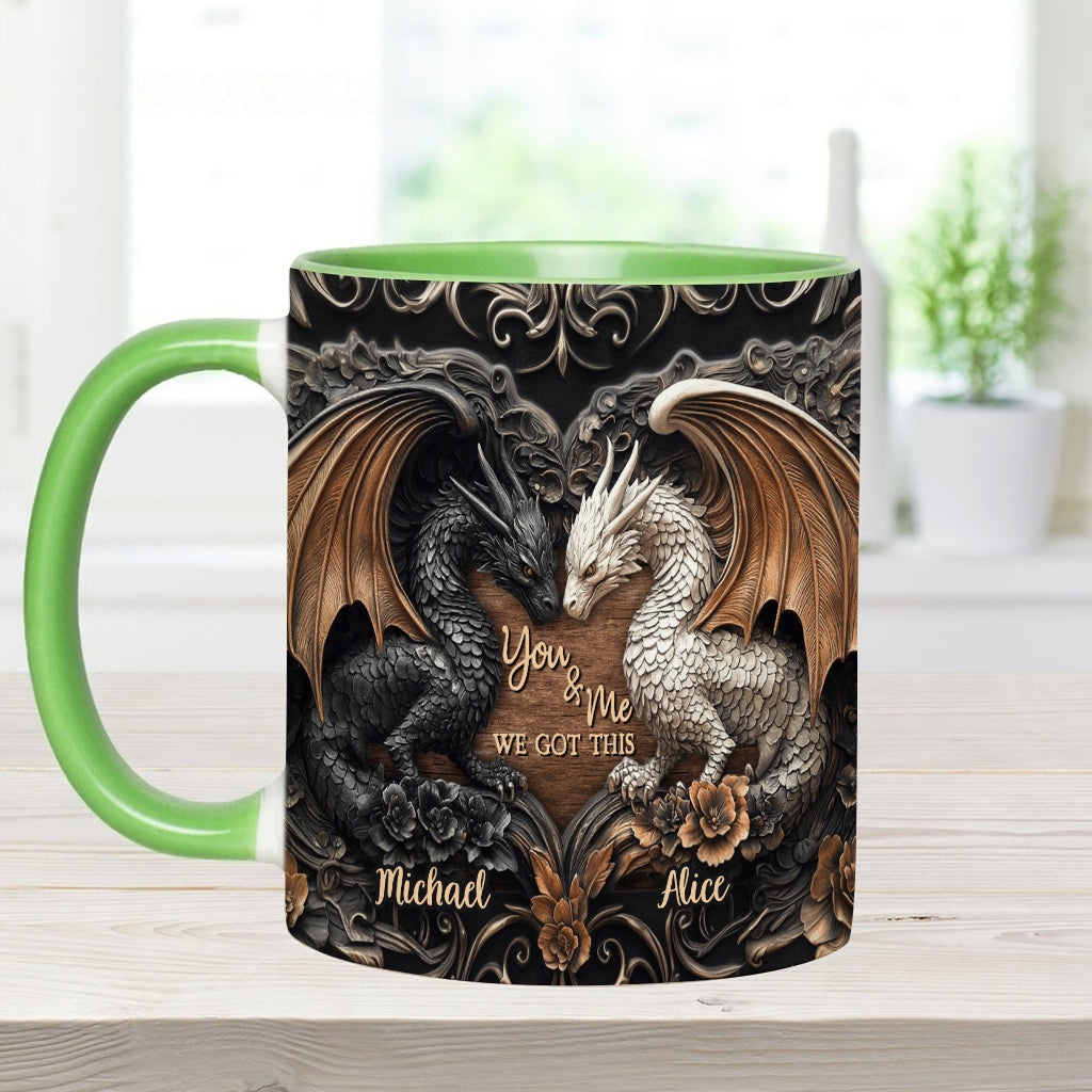 Toi et moi, on gère ! - Mug personnalisé avec motif dragon