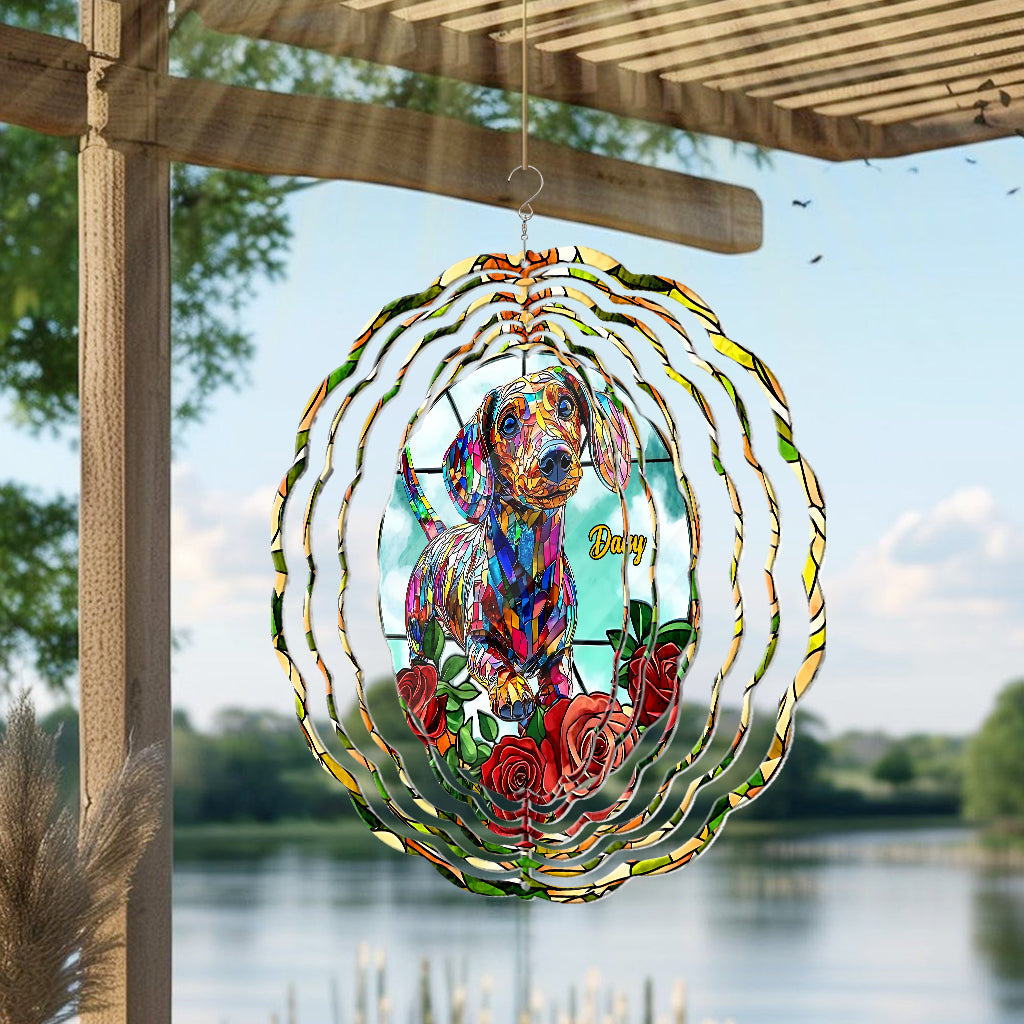 J'adore les teckels - Girouette personnalisée teckel