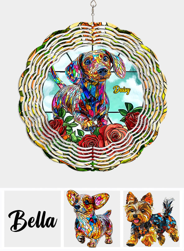 J'adore les teckels - Girouette personnalisée teckel