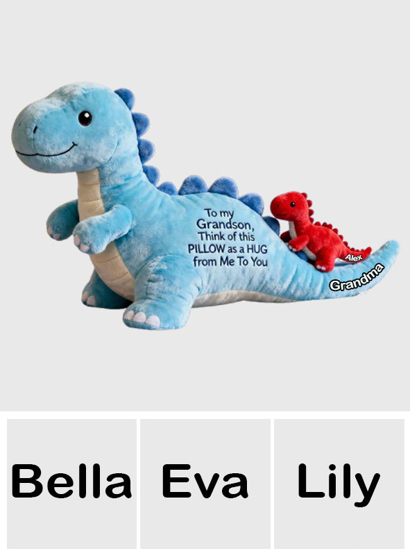 À mon petit-fils - Coussin personnalisé en fausse fourrure pour enfant