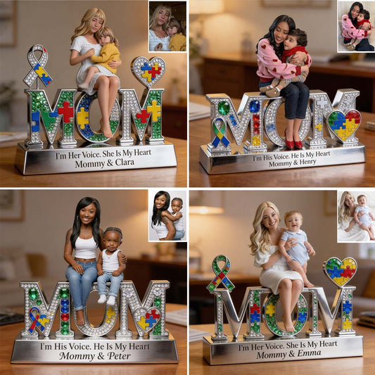 Maman Autiste - Plaque Acrylique Personnalisée de Sensibilisation à l'Autisme