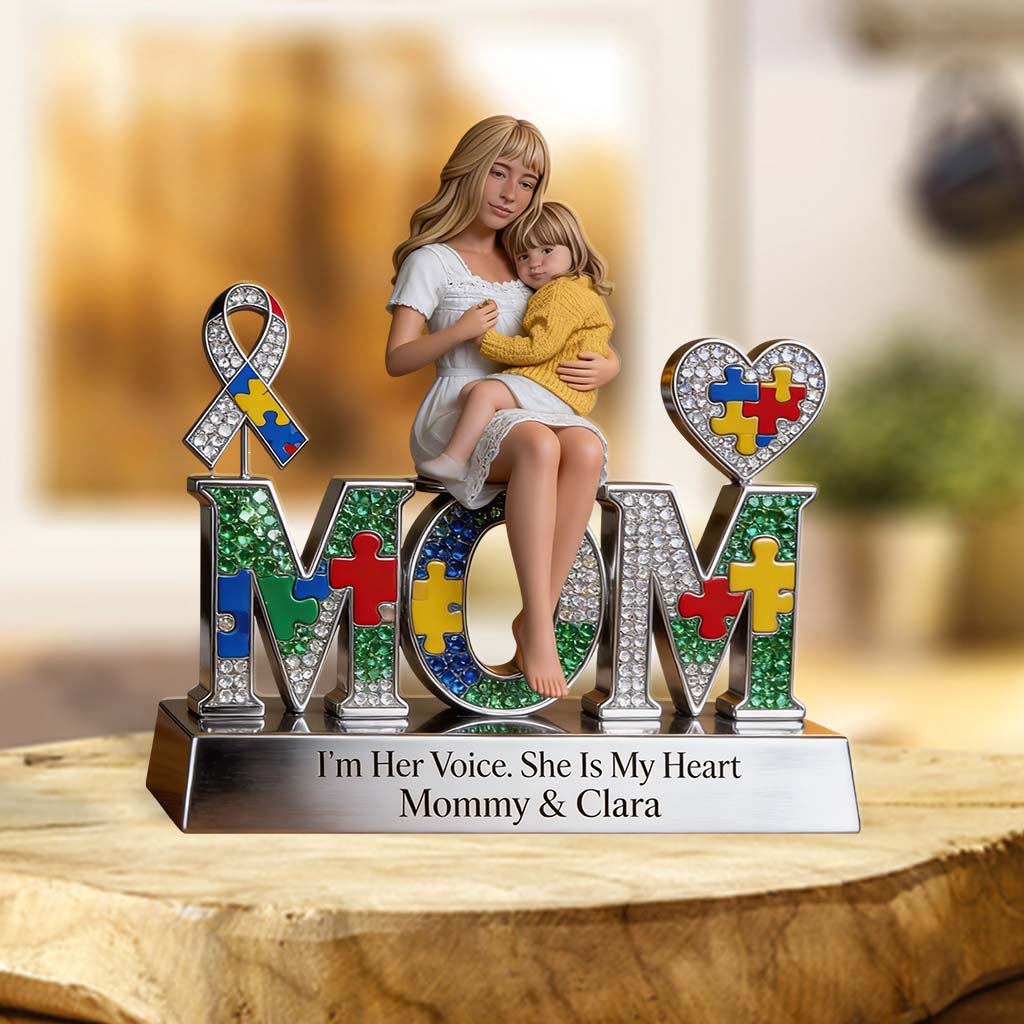 Maman Autiste - Plaque Acrylique Personnalisée de Sensibilisation à l'Autisme