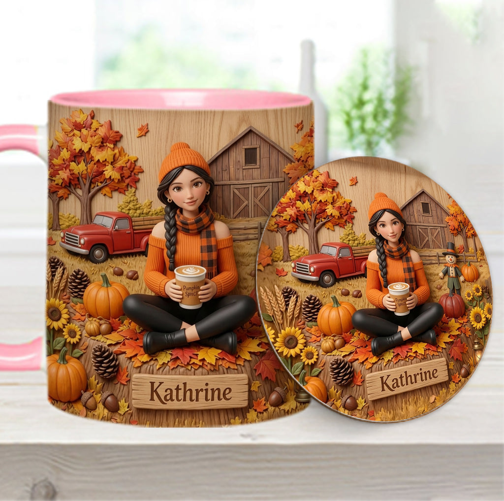 Tis The Season - Personalized Autumn Accent Mug & Coaster