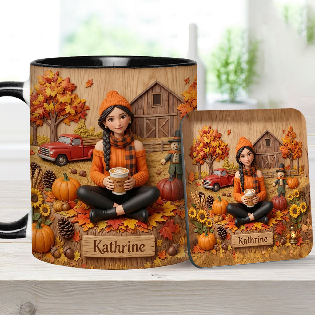 Tis The Season - Personalized Autumn Accent Mug & Coaster