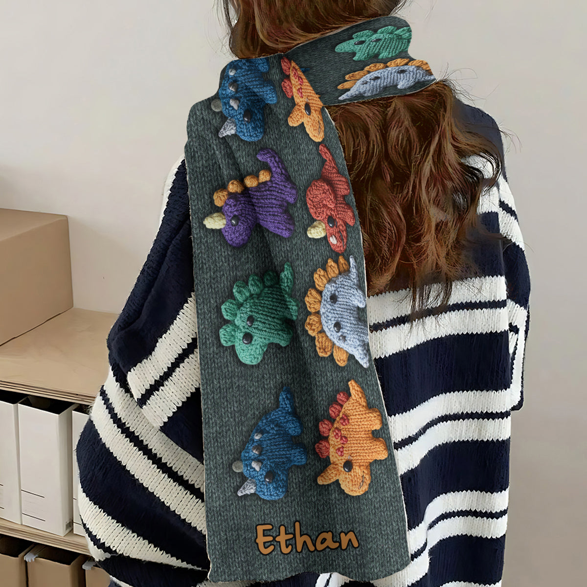 Personalized Winter Gift for Kids - Perfect for Snow Days & Trips - Personalized Kid Knitted Scarf