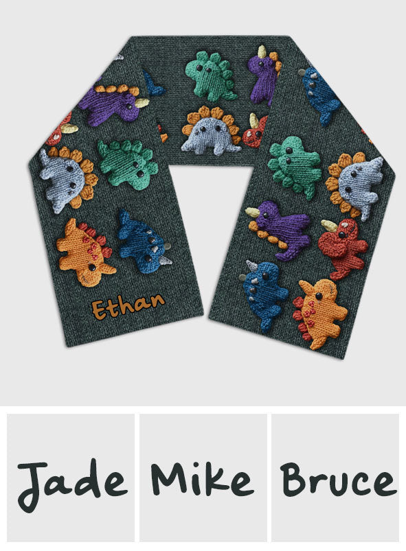 Personalized Winter Gift for Kids - Perfect for Snow Days & Trips - Personalized Kid Knitted Scarf