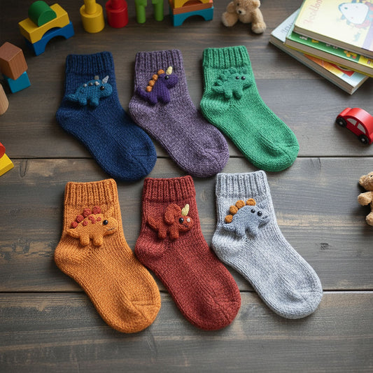 Chaussettes personnalisées pour enfants - Dinosaure