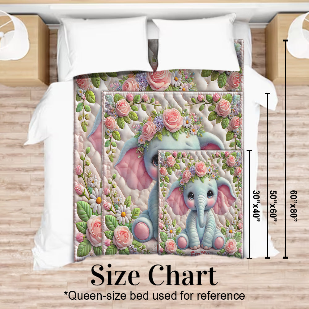 Adorable éléphant - Couverture personnalisée éléphant