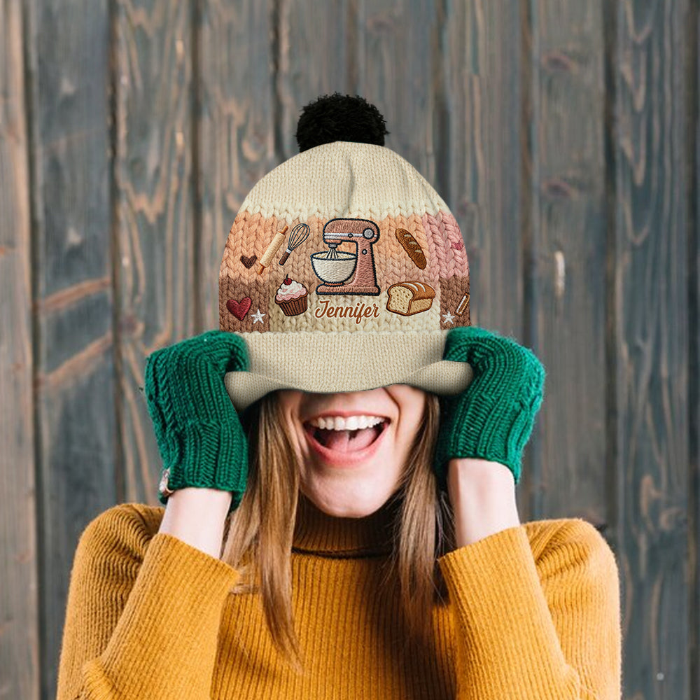 La pâtisserie me rend heureuse - Bonnet de pâtisserie personnalisé