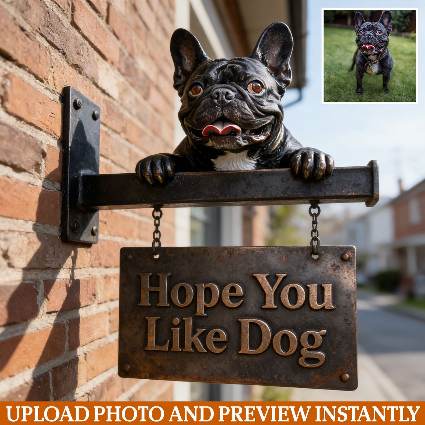 Custom Pet Sign From Any Photo - Personalized Dog Wooden Wall Mount Sign