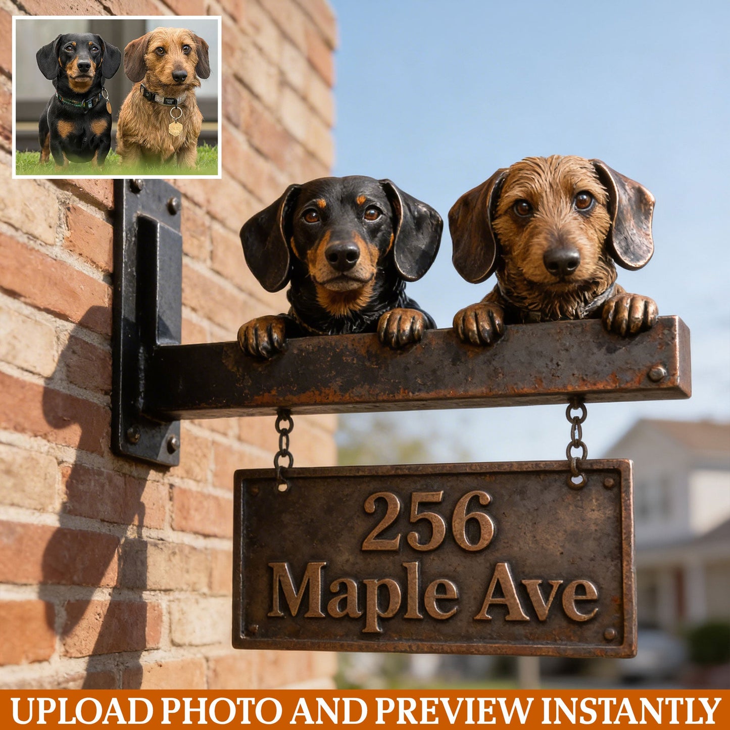 Custom Pet Sign From Any Photo - Personalized Dog Wooden Wall Mount Sign