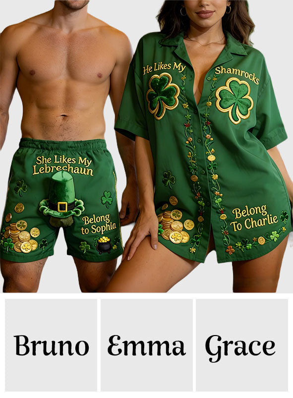 Sexy Couple Matching Gift - Personalized Couple Hawaiian Shirt & Men Shorts