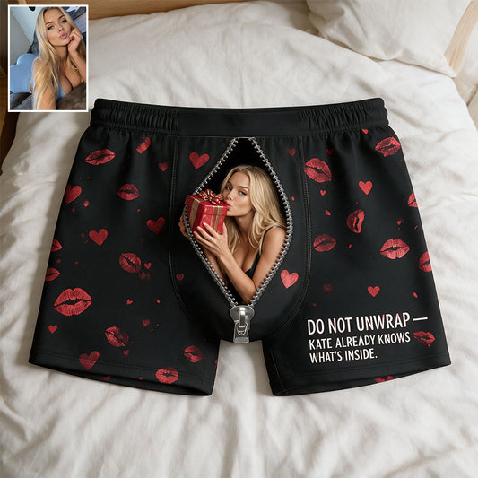 Ne pas déballer - Boxers personnalisés épicés pour hommes