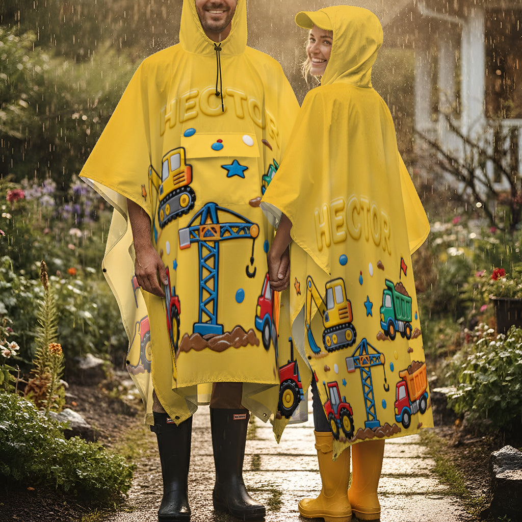 Cadeau unique pour enfant - Poncho imperméable personnalisé pour enfant