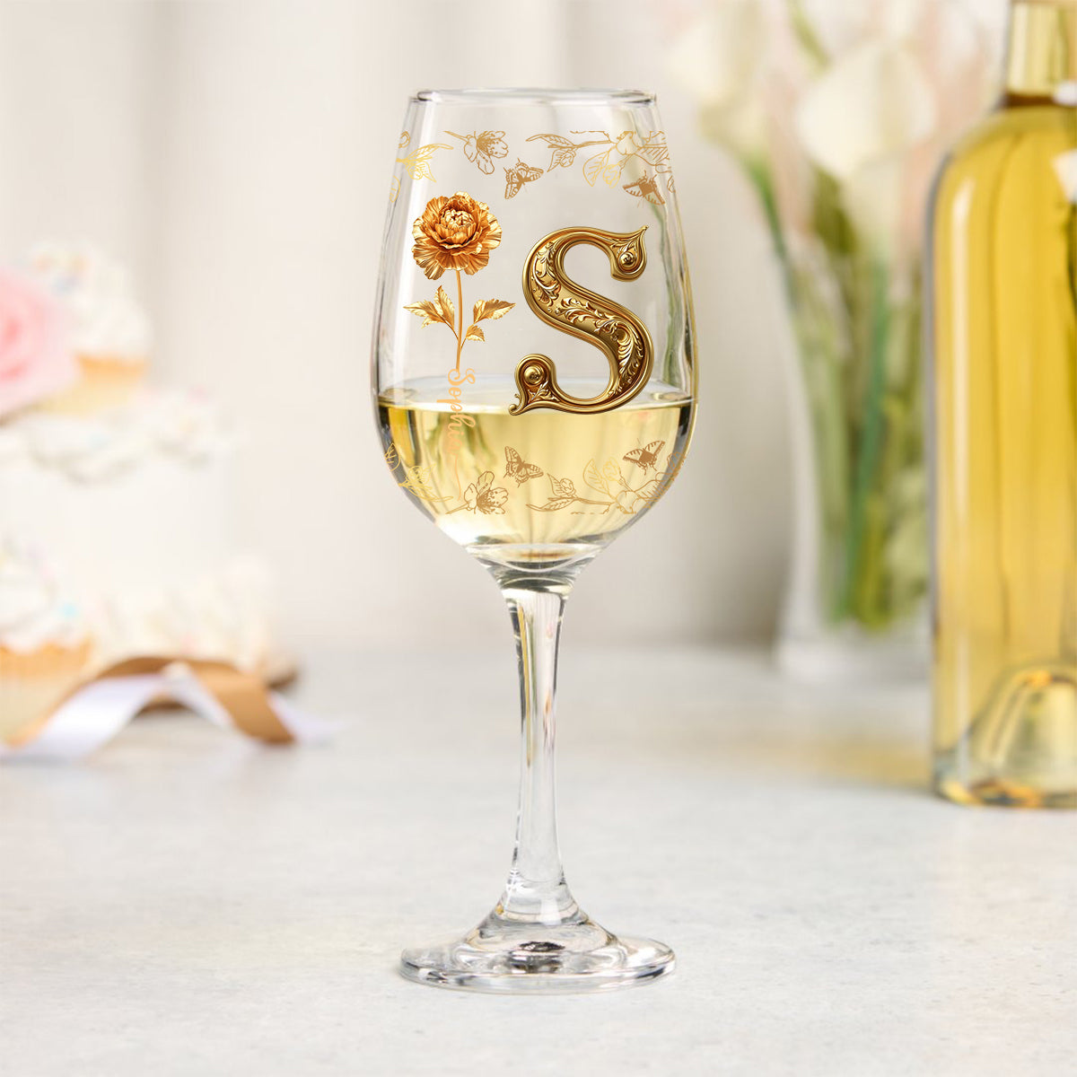 Il faut du temps pour se faire un vieil ami - Verre à vin personnalisé « Meilleure amie » avec longue tige