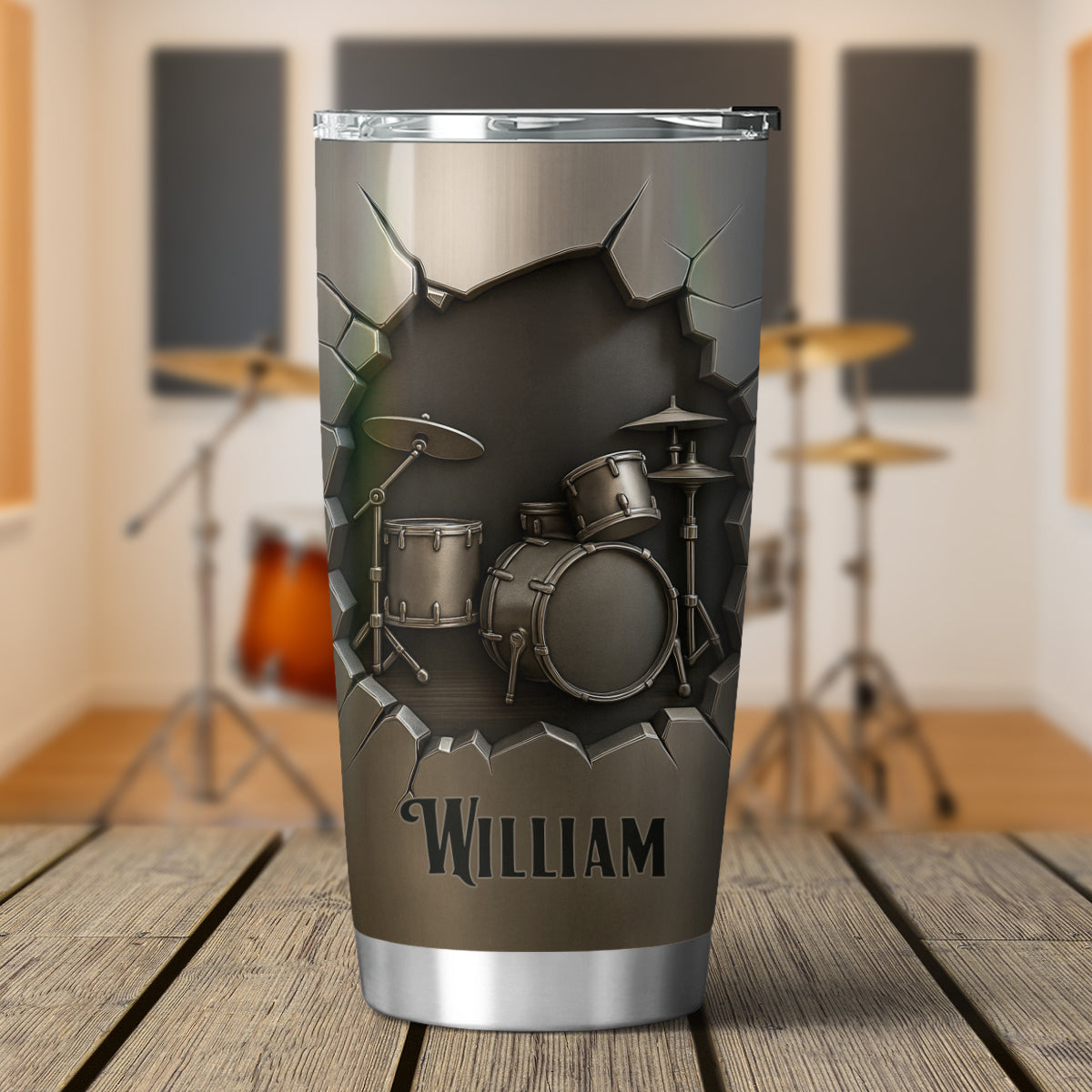 Strong Drummer - Personalized Drummer Tumbler