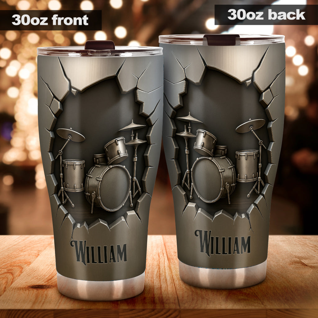 Strong Drummer - Personalized Drummer Tumbler