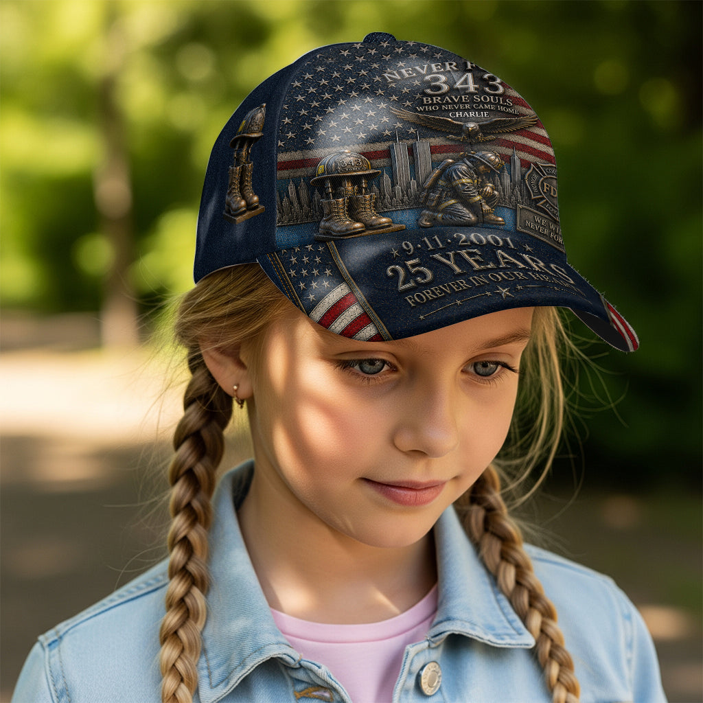 Firefighter 9/11 25th Anniversary Memorial - Personalized Firefighter Classic Cap