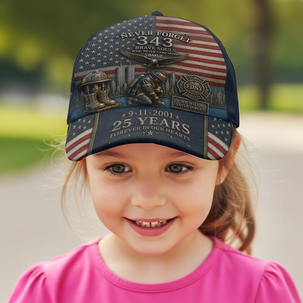 Firefighter 9/11 25th Anniversary Memorial - Personalized Firefighter Classic Cap