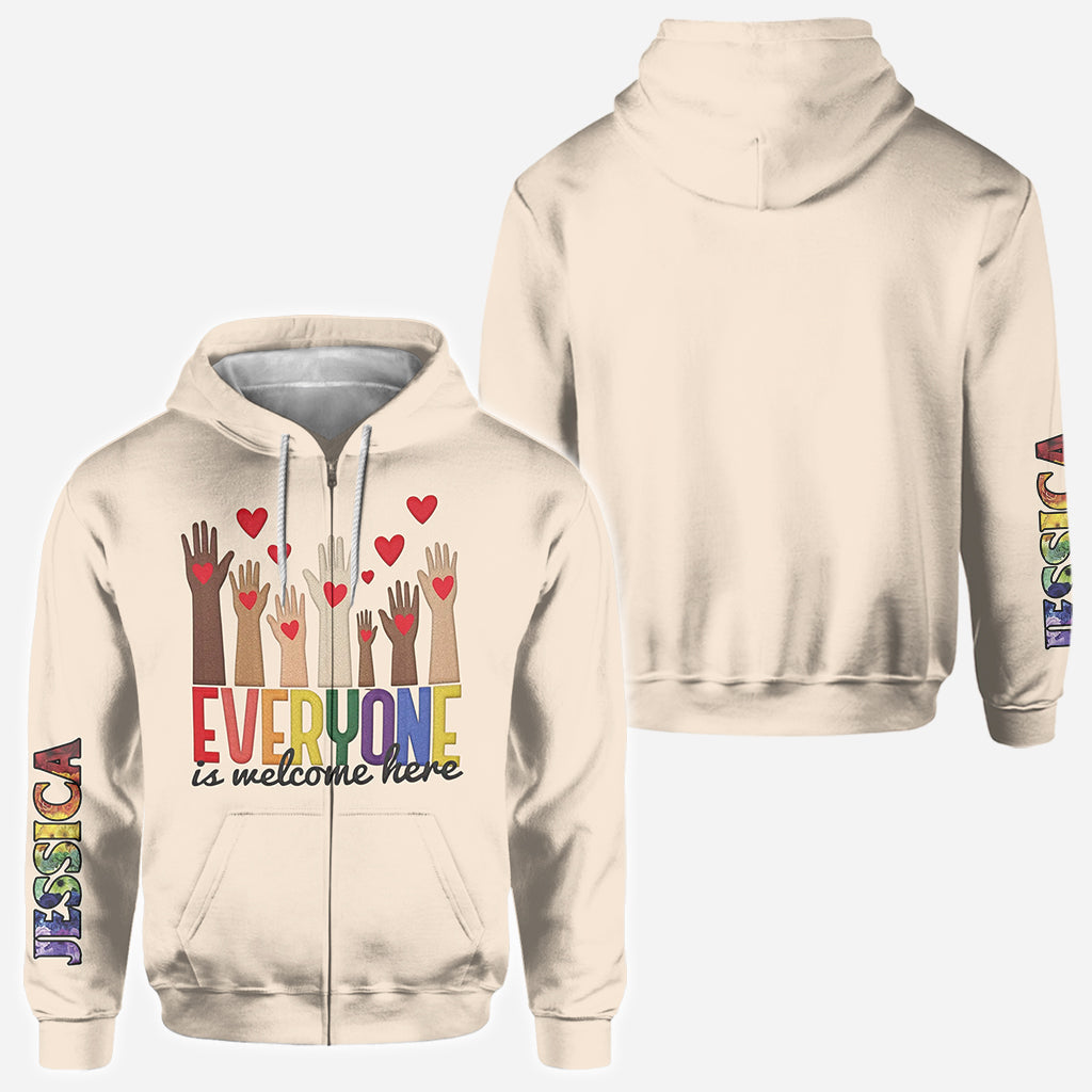 Bienvenue à tous ! - T-shirt personnalisé pour enseignants