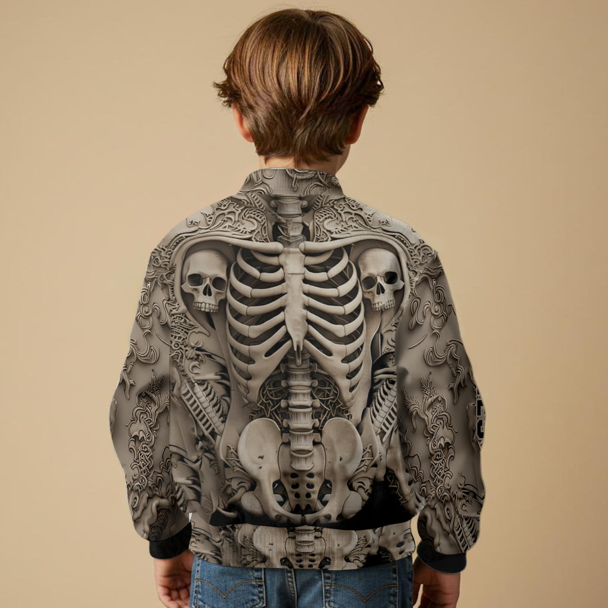 Scary Skull - Personalized Skull Varsity Jacket