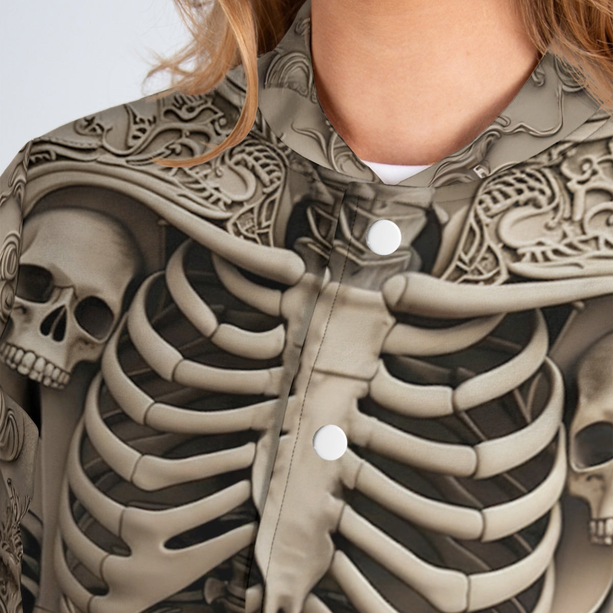 Scary Skull - Personalized Skull Varsity Jacket