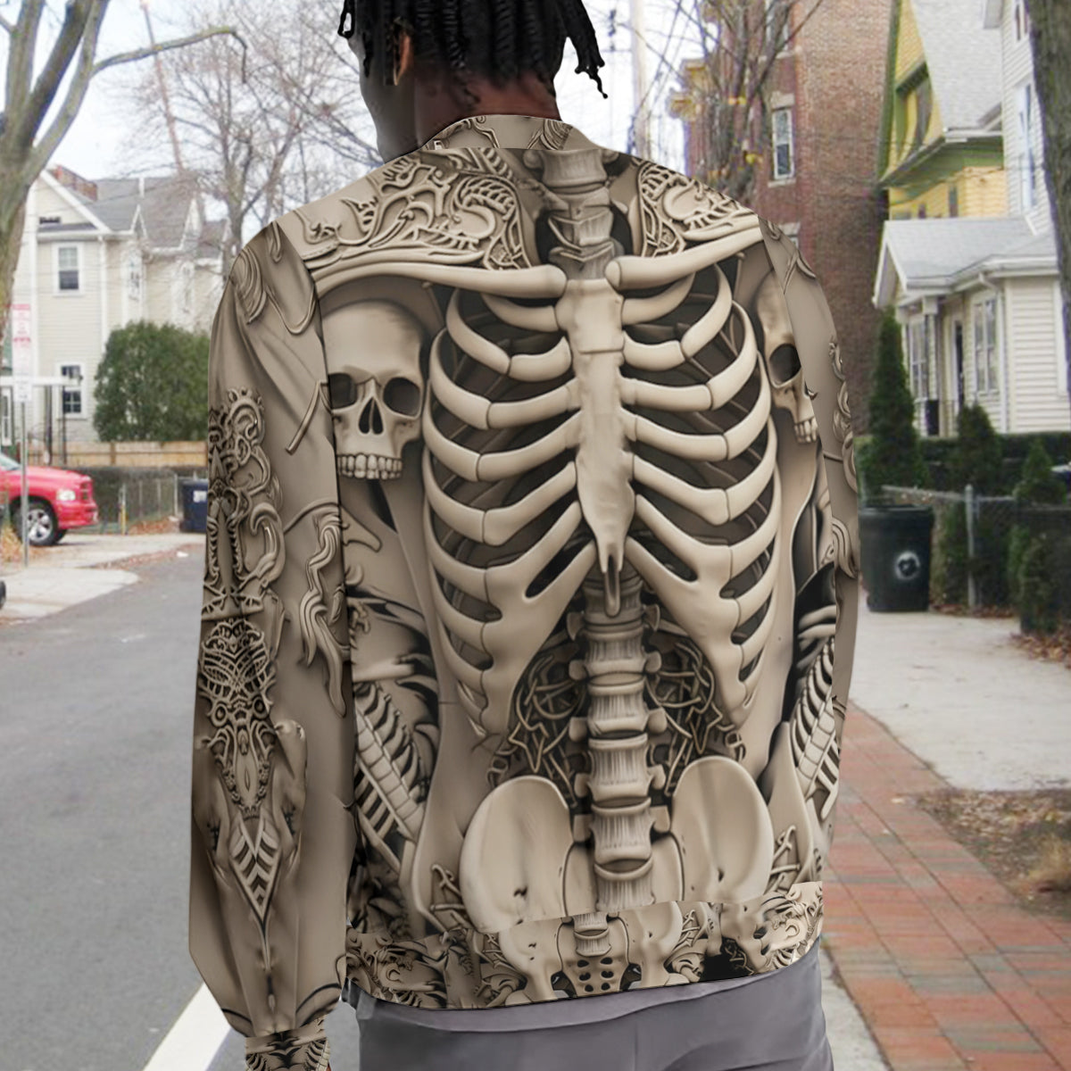 Scary Skull - Personalized Skull Varsity Jacket